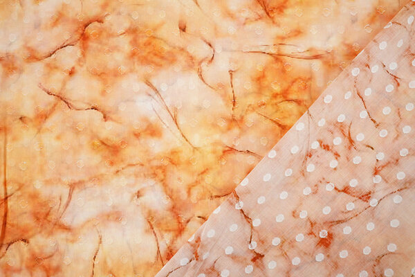 Katoenen Jacquard Voile Oranje