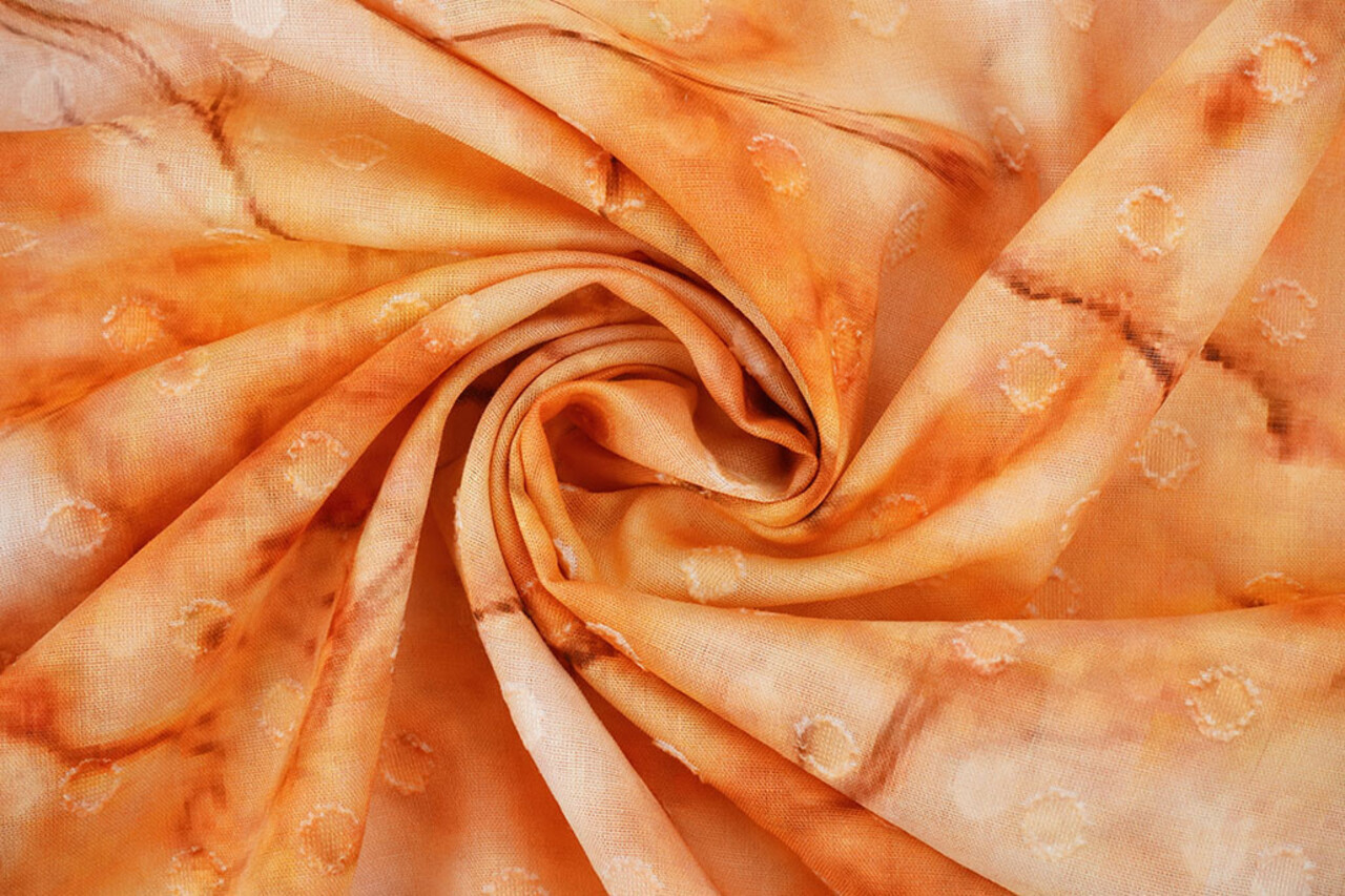 Cotton Jacquard Voile Orange
