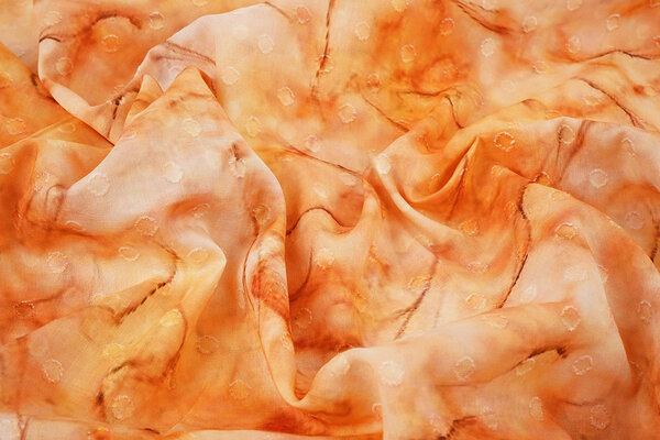 Cotton Jacquard Voile Orange