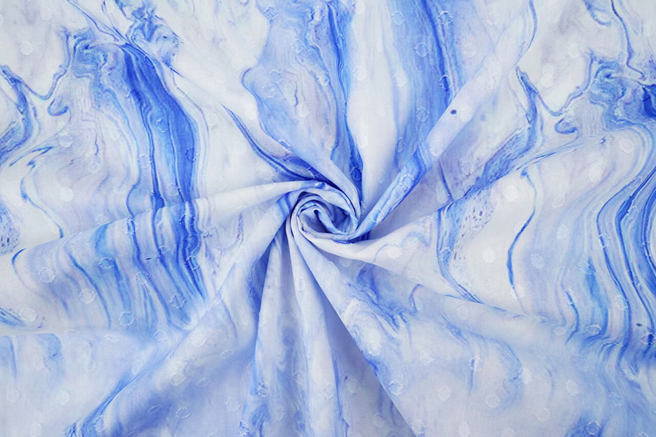 Di Cotone Jacquard Voile Blu Di Cotone Jacquard Voile Blu