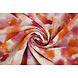 Broderie Katoen Tie Dye Oranje Roze