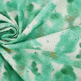 Broderie Katoen Tie Dye Zeegroen