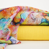 Stickerei Baumwolle Aquarell Rosa Stickerei Baumwolle Aquarell Rosa