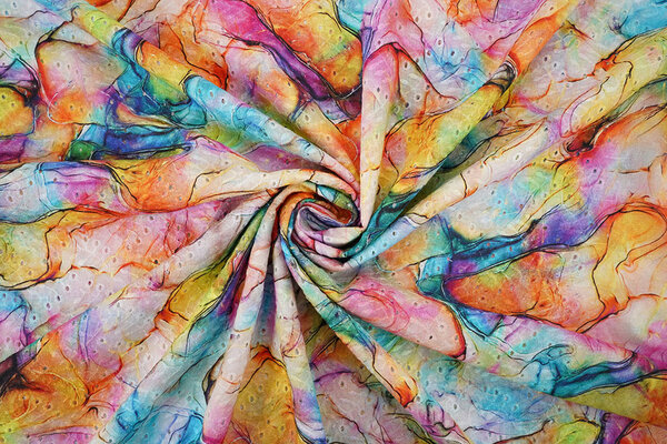 Broderie Katoen Aquarel Roze Broderie Katoen Aquarel Roze