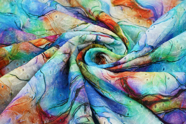 Stickerei Baumwolle Aquarell Blau Stickerei Baumwolle Aquarell Blau