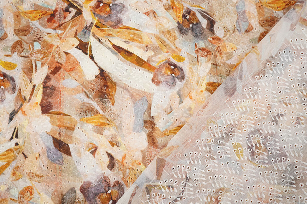 Stickerei Baumwolle Rianne Braun