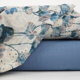 Embroidery Poppy Blue Embroidery Poppy Blue