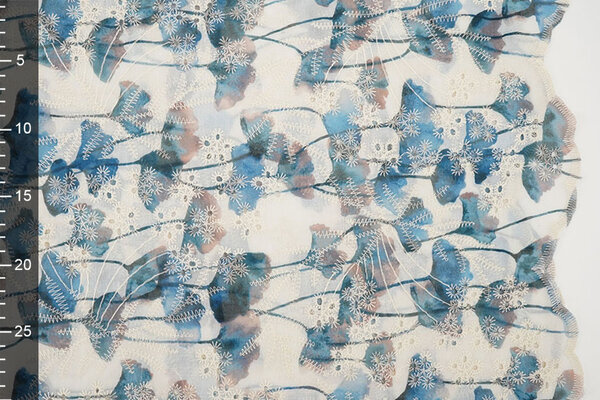 Broderie Papaver Blauw Broderie Papaver Blauw