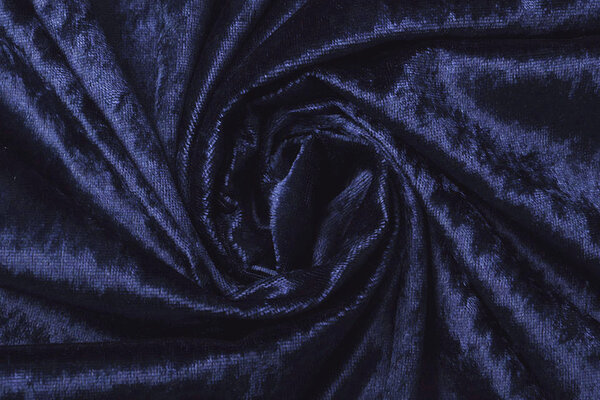 Pannesamt Stoff Marineblau