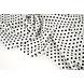 Fine Crêpe Dots White - Black