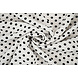Feiner Crêpe Punkte Weiß - Schwarz Feiner Crêpe Punkte Weiß - Schwarz