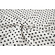 Fine Crêpe Dots White - Black