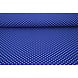 Fin Crêpe Pois Bleu Cobalt - Blanc Fin Crêpe Pois Bleu Cobalt - Blanc