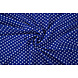 Fine Crêpe Pois Blu Cobalto - Bianco Fine Crêpe Pois Blu Cobalto - Bianco