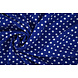 Fine Crêpe Pois Blu Cobalto - Bianco Fine Crêpe Pois Blu Cobalto - Bianco