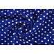 Fine Crêpe Pois Blu Cobalto - Bianco Fine Crêpe Pois Blu Cobalto - Bianco