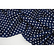 Fine Crêpe Pois Blu Navy - Bianco Fine Crêpe Pois Blu Navy - Bianco