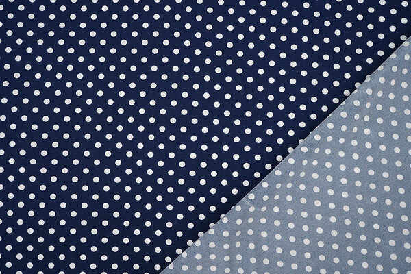 Fine Crêpe Dots Navy - White Fine Crêpe Dots Navy - White