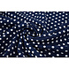 Fine Crêpe Pois Blu Navy - Bianco Fine Crêpe Pois Blu Navy - Bianco