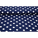 Fine Crêpe Big Dots Navy  - White