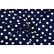 Fine Crêpe Grande Pois Blu Navy - Bianco