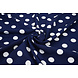 Fin Crêpe Grand Pois Marine - Blanc Fin Crêpe Grand Pois Marine - Blanc