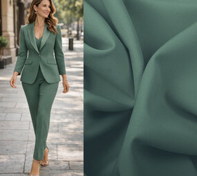 Crepe Stretch Donker Oud Groen