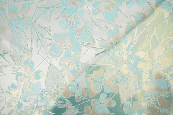 Broccato Kimari Menta Chiara Blu Broccato Kimari Menta Chiara Blu