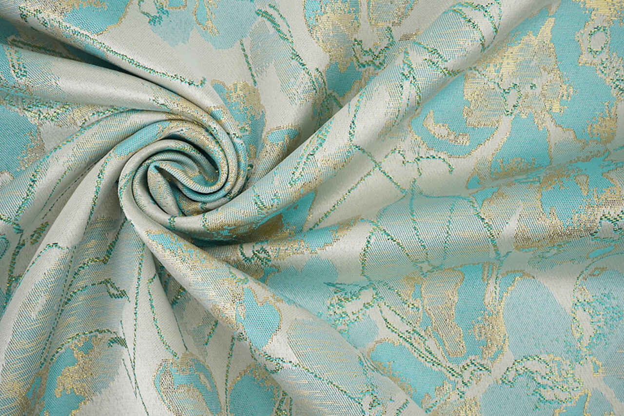 Brokaat Kimari Licht Mint Blauw