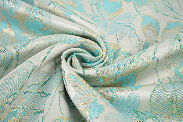 Brokaat Kimari Licht Mint Blauw