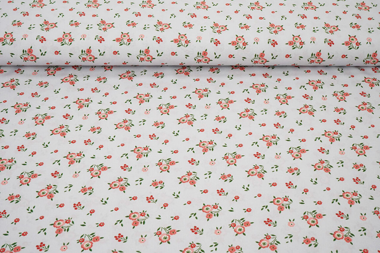 Feiner Crêpe Blumen Clarissa Grau