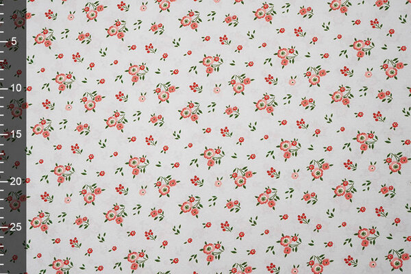 Fijne Crêpe Bloemen Clarissa Grijs