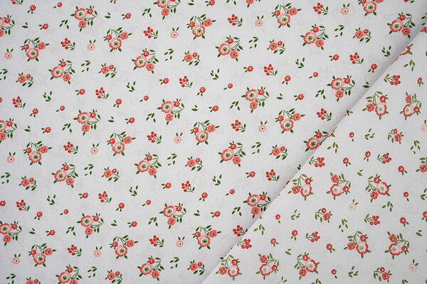 Feiner Crêpe Blumen Clarissa Grau