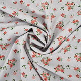 Feiner Crêpe Blumen Clarissa Grau