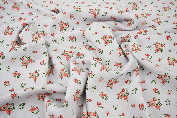 Fine Crêpe Fiori Clarissa Grigio Fine Crêpe Fiori Clarissa Grigio