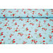Fin Crêpe Fleurs Cosimo Bleu Clair