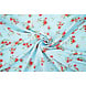 Fin Crêpe Fleurs Cosimo Bleu Clair