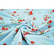 Fina Crepé Flores Cosimo Azul Claro Fina Crepé Flores Cosimo Azul Claro