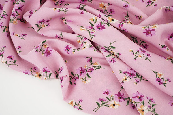 Fin Crêpe Fleurs Colette Rose Fin Crêpe Fleurs Colette Rose