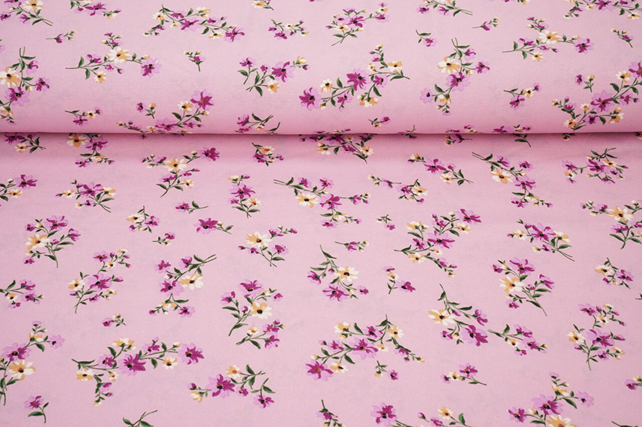 Fin Crêpe Fleurs Colette Rose Fin Crêpe Fleurs Colette Rose