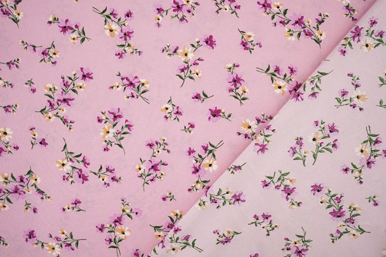 Fin Crêpe Fleurs Colette Rose Fin Crêpe Fleurs Colette Rose
