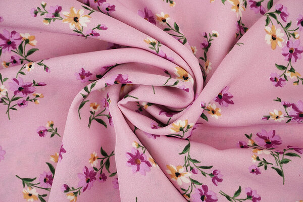 Fina Crepé Flores Colette Rosa Fina Crepé Flores Colette Rosa