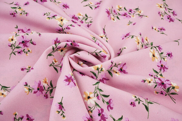 Fina Crepé Flores Colette Rosa Fina Crepé Flores Colette Rosa