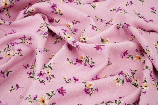 Fin Crêpe Fleurs Colette Rose Fin Crêpe Fleurs Colette Rose