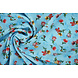 Fin Crêpe Fleurs Cassidy Aqua