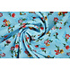 Feiner Crêpe Blumen Cassidy Aqua