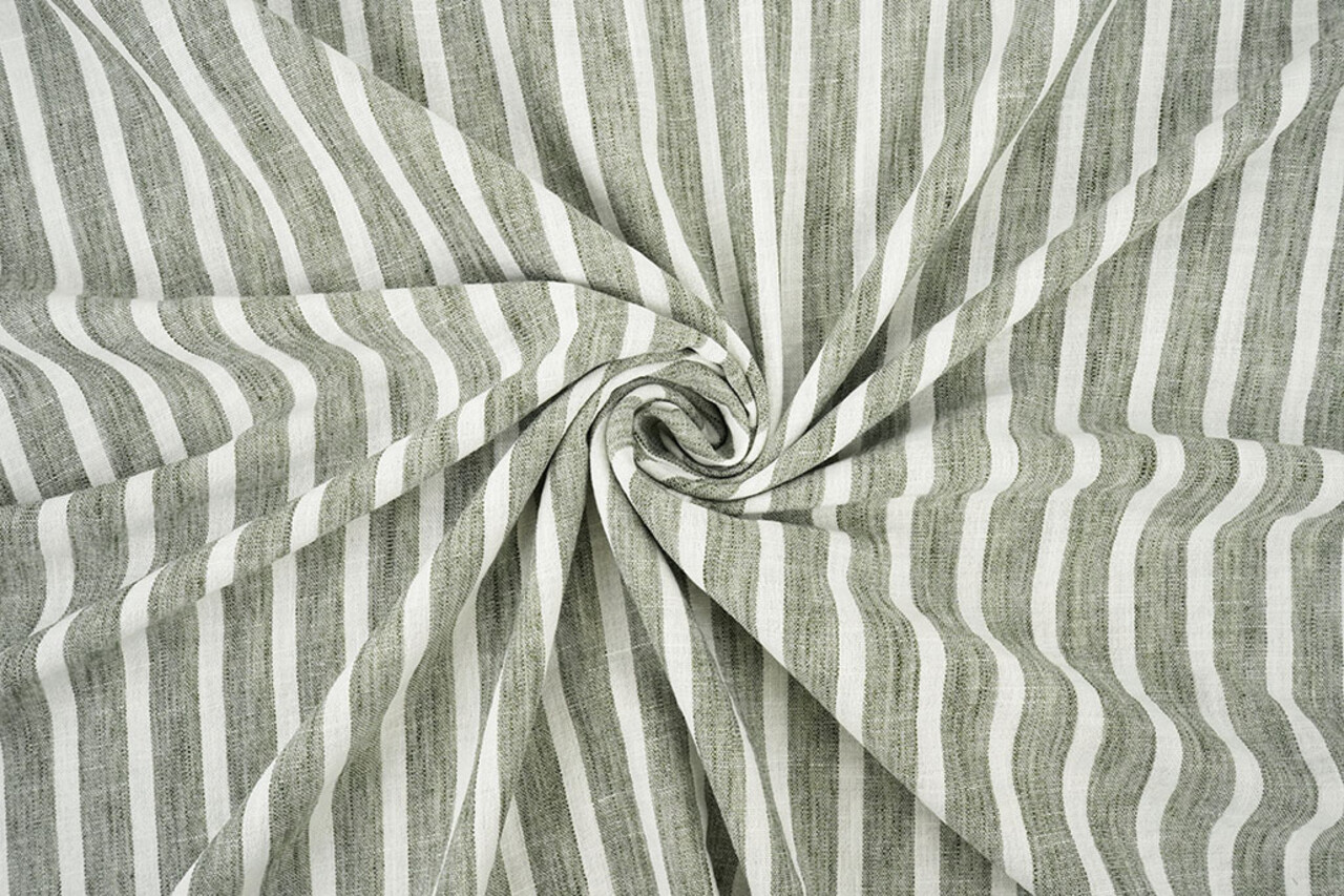 Linenlook Stripes Army Green