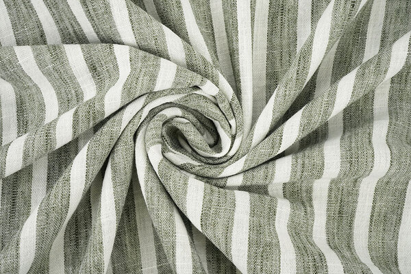 Leinenoptik Streife Armeegrün