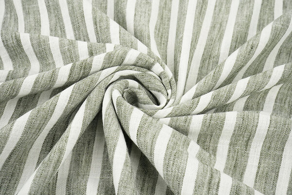Leinenoptik Streife Armeegrün