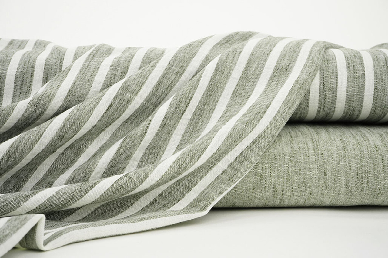 Linenlook Stripes Army Green